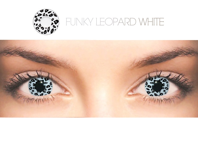 Funky Leopard White Cosplay Lenses